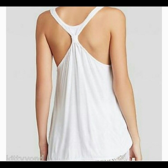 Milly Cabana White with Gold Sequined Zebra Racerback Tank Top Size Small - Picture 4 of 8